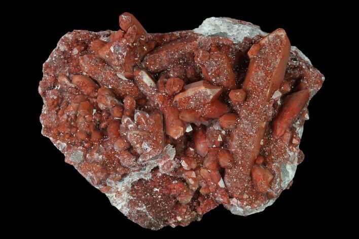 Natural, Red Quartz Crystal Cluster - Morocco #158449